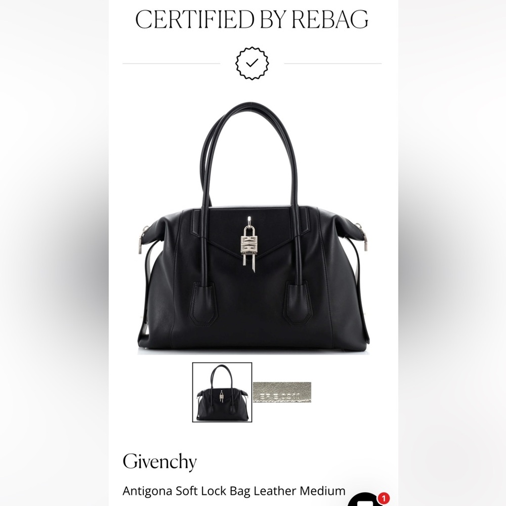 Givenchy Antigona black leather lock bag
